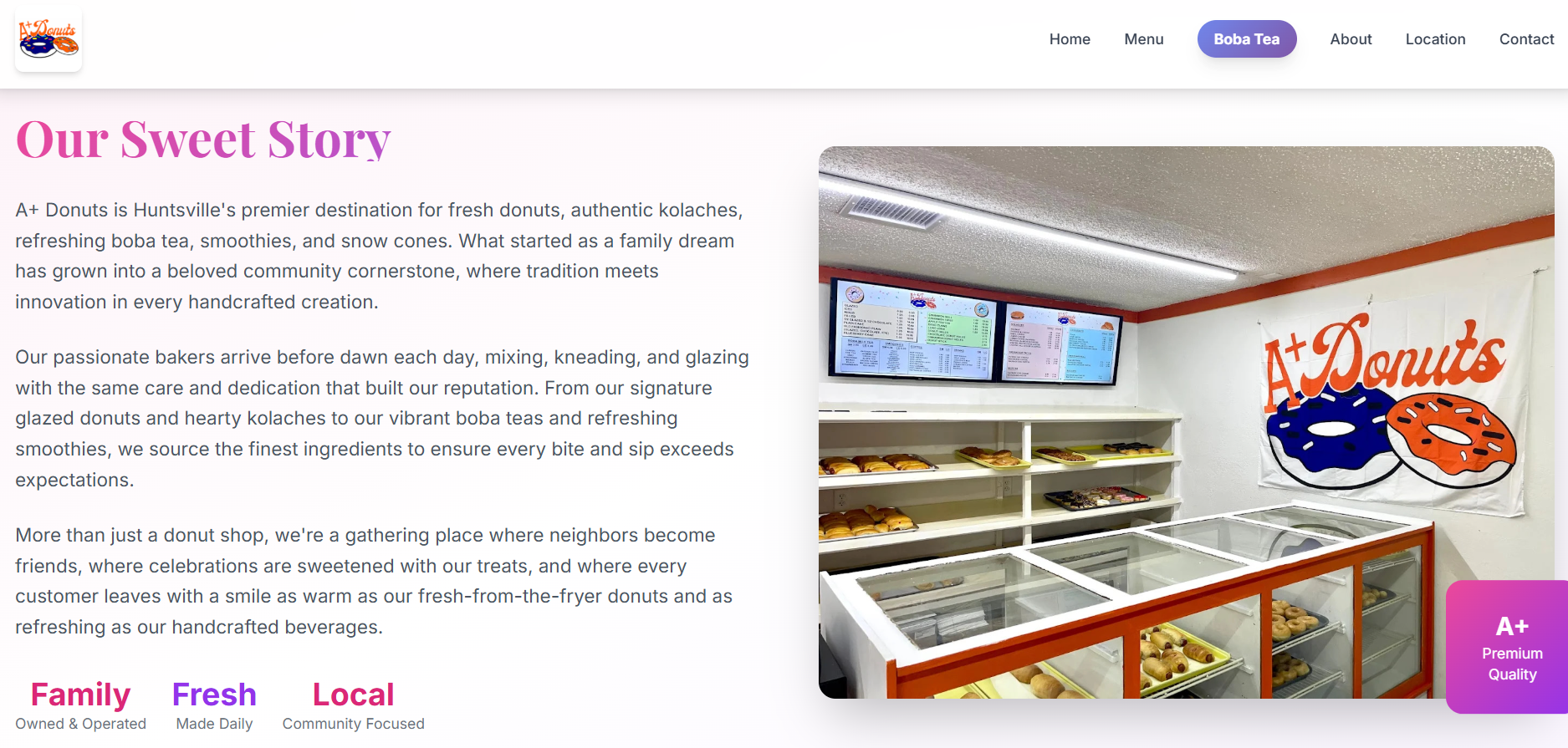 A Plus Donuts Website